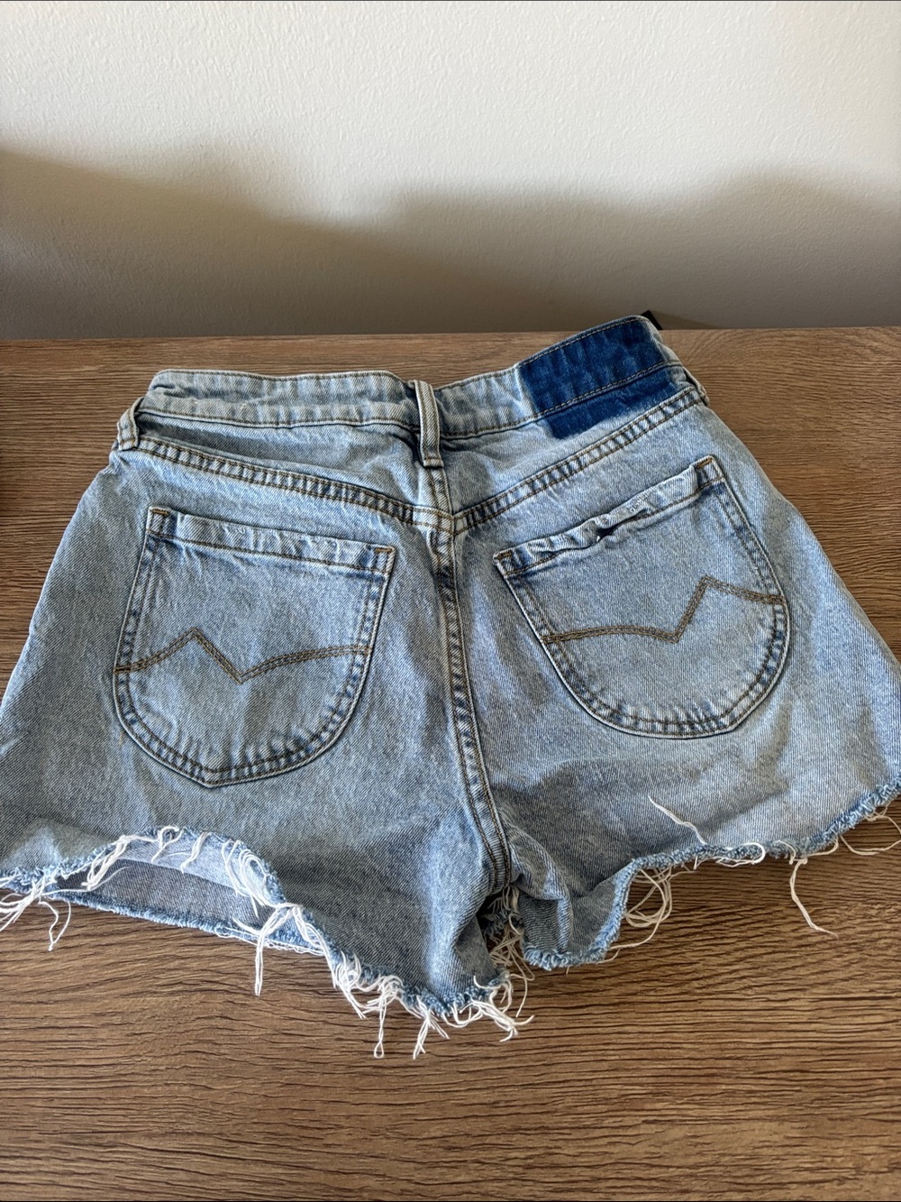 Cleo and Wolf High-Rise Light Blue Denim Cutoff Shorts